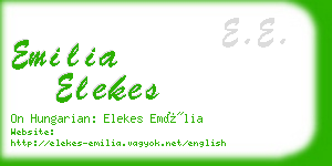 emilia elekes business card
